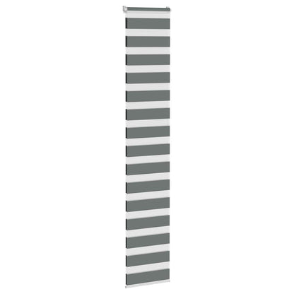 vidaXL Doppelrollo Dunkelgrau 40x230 cm Stoffbreite 35,9 cm Polyester
