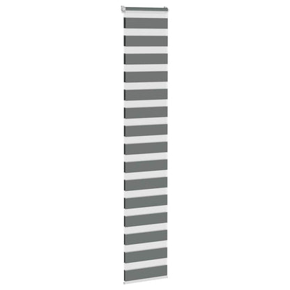 vidaXL Doppelrollo Dunkelgrau 45x230 cm Stoffbreite 40,9 cm Polyester