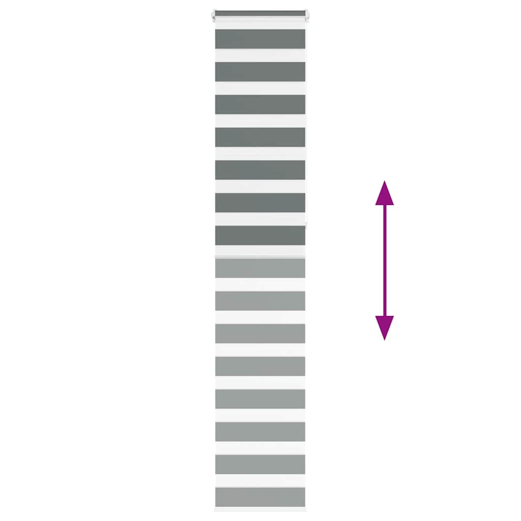 Doppelrollo Dunkelgrau 50x230 cm Stoffbreite 45,9 cm Polyester