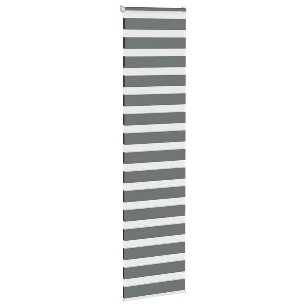 vidaXL Doppelrollo Dunkelgrau 60x230 cm Stoffbreite 55,9 cm Polyester
