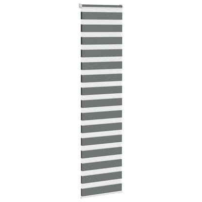 vidaXL Doppelrollo Dunkelgrau 60x230 cm Stoffbreite 55,9 cm Polyester