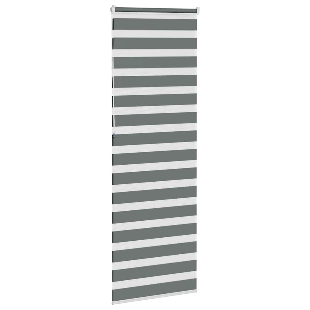 vidaXL Doppelrollo Dunkelgrau 80x230 cm Stoffbreite 75,9 cm Polyester
