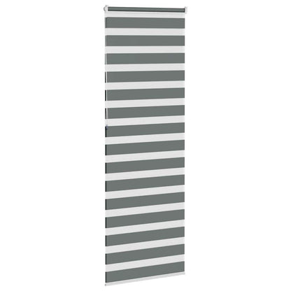 vidaXL Doppelrollo Dunkelgrau 80x230 cm Stoffbreite 75,9 cm Polyester