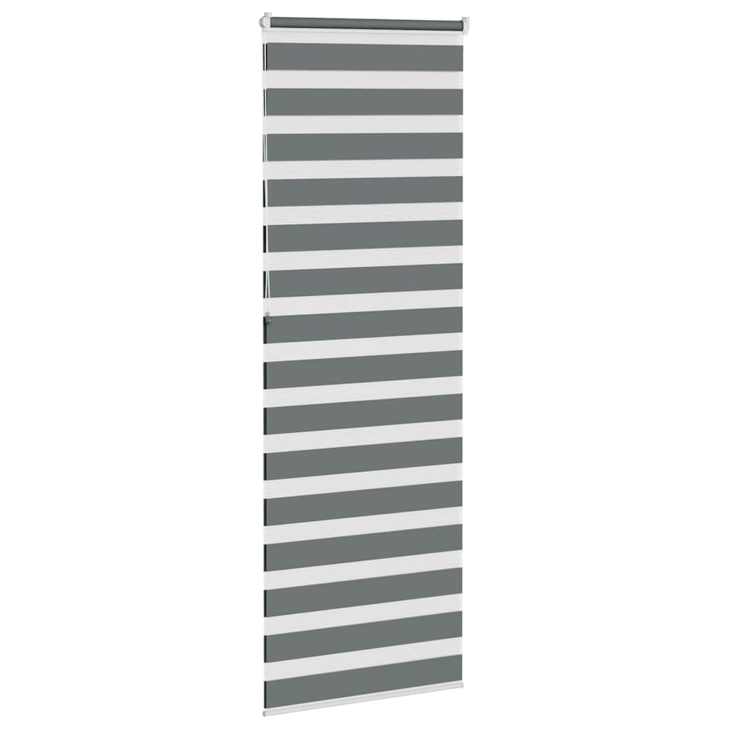 vidaXL Doppelrollo Dunkelgrau 85x230 cm Stoffbreite 80,9 cm Polyester