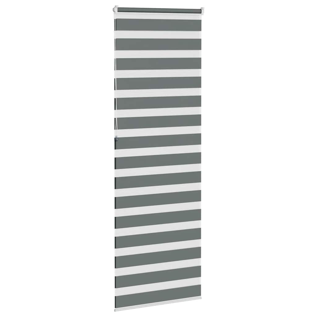vidaXL Doppelrollo Dunkelgrau 90x230 cm Stoffbreite 85,9 cm Polyester