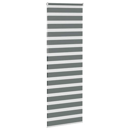 vidaXL Doppelrollo Dunkelgrau 90x230 cm Stoffbreite 85,9 cm Polyester