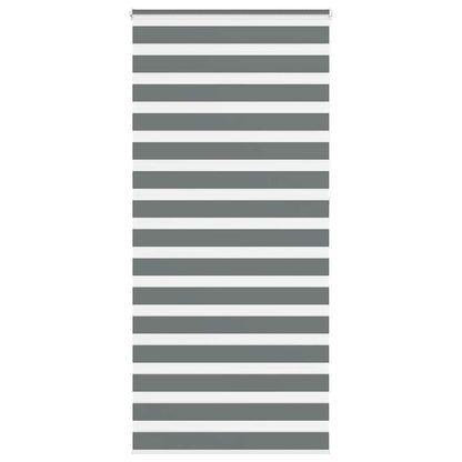 vidaXL Doppelrollo Dunkelgrau 95x230 cm Stoffbreite 90,9 cm Polyester