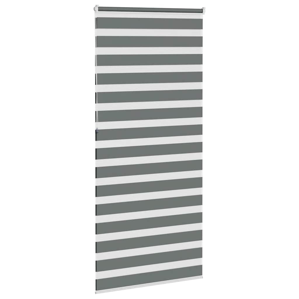 vidaXL Doppelrollo Dunkelgrau 95x230 cm Stoffbreite 90,9 cm Polyester