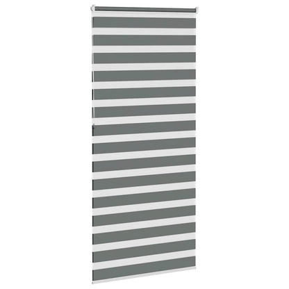 vidaXL Doppelrollo Dunkelgrau 95x230 cm Stoffbreite 90,9 cm Polyester