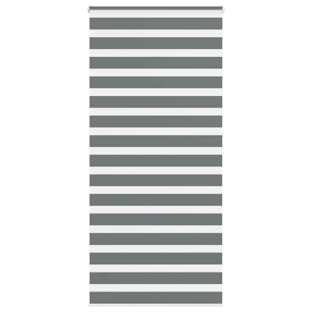 vidaXL Doppelrollo Dunkelgrau 100x230 cm Stoffbreite 95,9 cm Polyester