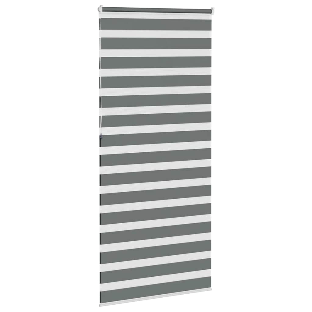 vidaXL Doppelrollo Dunkelgrau 100x230 cm Stoffbreite 95,9 cm Polyester