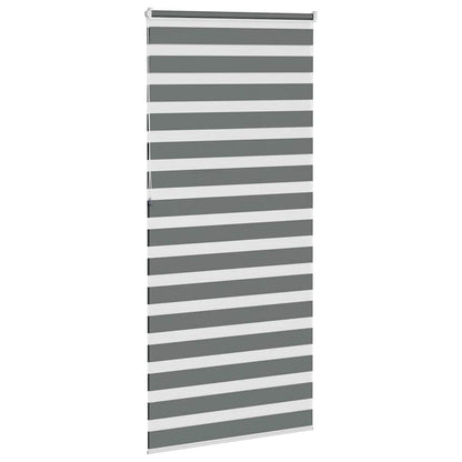 vidaXL Doppelrollo Dunkelgrau 100x230 cm Stoffbreite 95,9 cm Polyester
