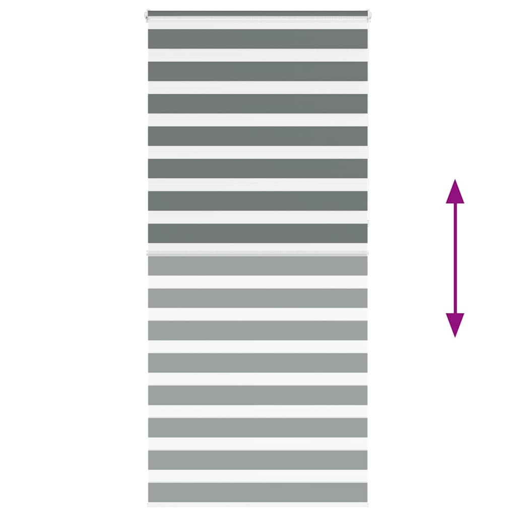 Doppelrollo Dunkelgrau 110x230 cm Stoffbreite 105,9 cm Polyester