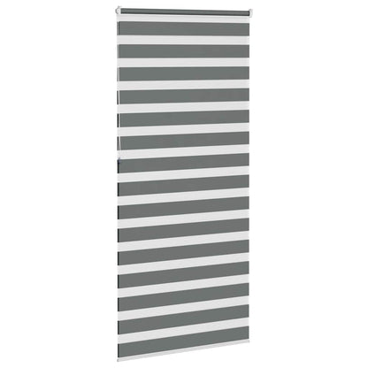 vidaXL Doppelrollo Dunkelgrau 115x230 cm Stoffbreite 110,9 cm Polyester