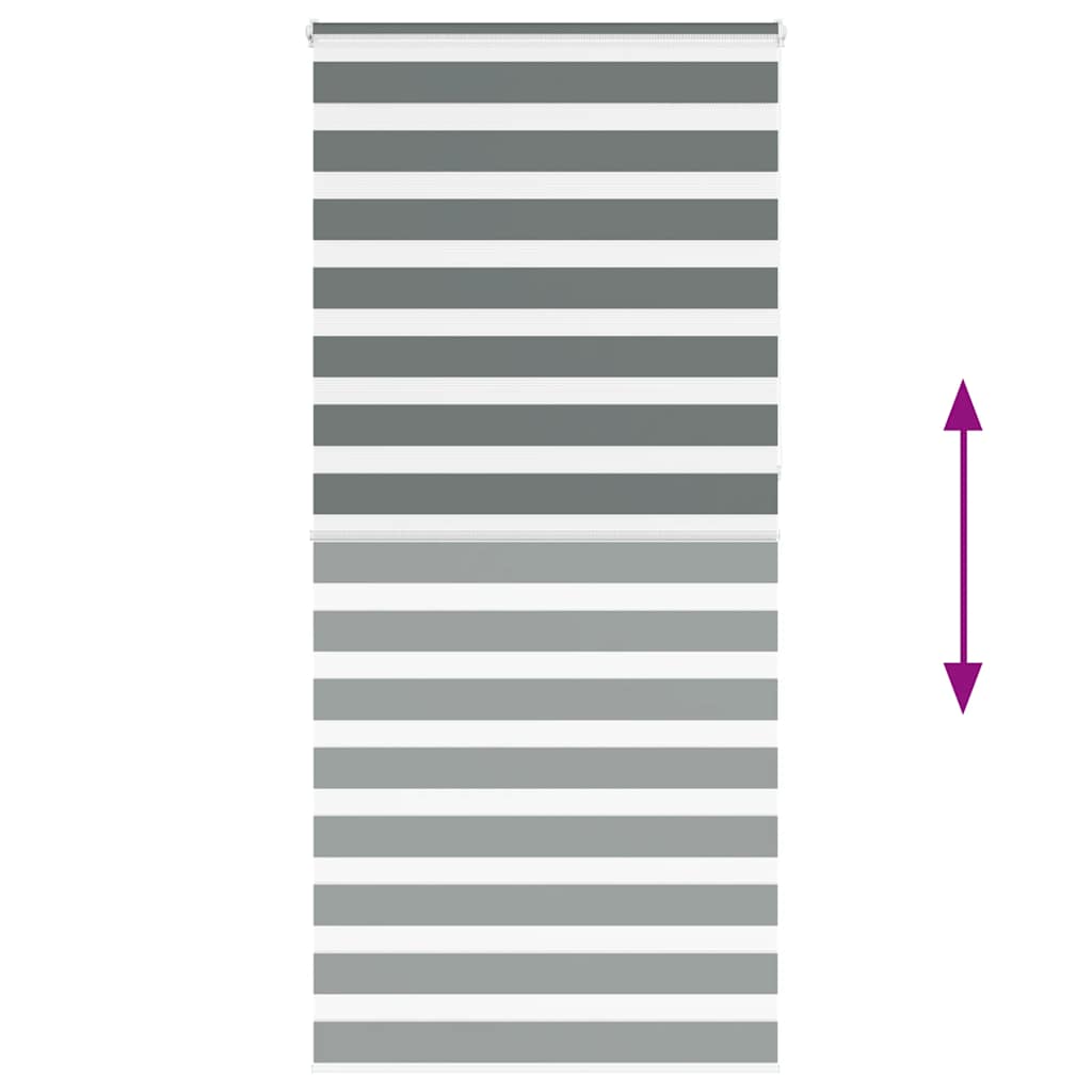 Doppelrollo Dunkelgrau 115x230 cm Stoffbreite 110,9 cm Polyester