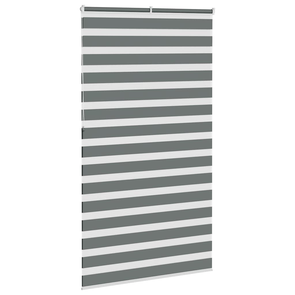 vidaXL Doppelrollo Dunkelgrau 120x230 cm Stoffbreite 115,9 cm Polyester