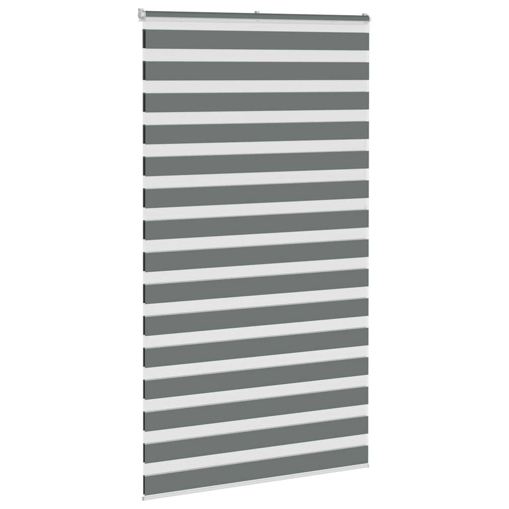 vidaXL Doppelrollo Dunkelgrau 130x230cm Stoffbreite 125,9 cm Polyester