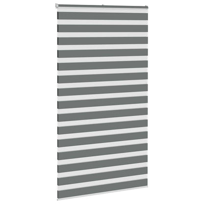 vidaXL Doppelrollo Dunkelgrau 130x230cm Stoffbreite 125,9 cm Polyester