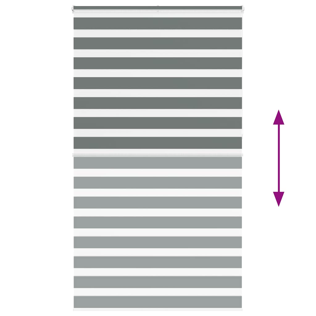 Doppelrollo Dunkelgrau 135x230 cm Stoffbreite 130,9 cm Polyester