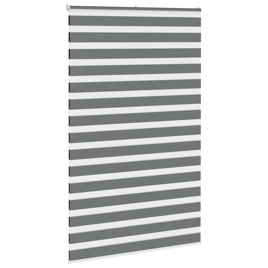 vidaXL Doppelrollo Dunkelgrau 140x230 cm Stoffbreite 135,9 cm Polyester