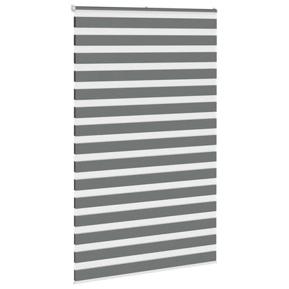vidaXL Doppelrollo Dunkelgrau 140x230 cm Stoffbreite 135,9 cm Polyester