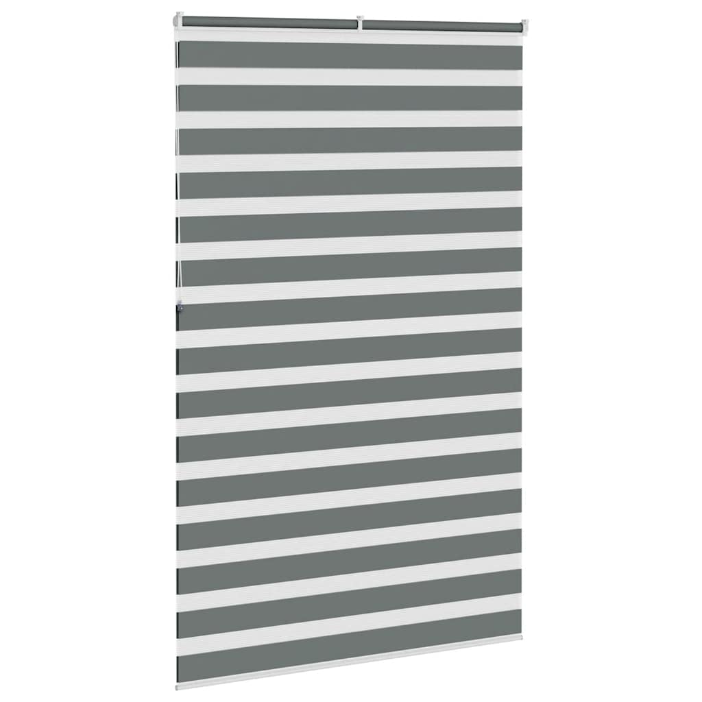 vidaXL Doppelrollo Dunkelgrau 140x230 cm Stoffbreite 135,9 cm Polyester