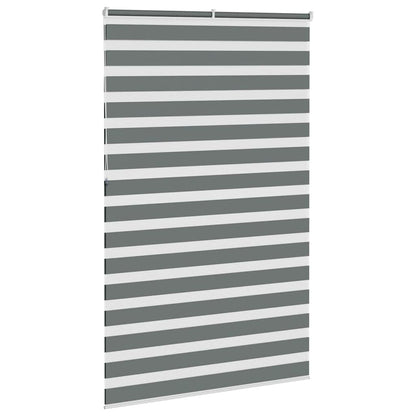 vidaXL Doppelrollo Dunkelgrau 140x230 cm Stoffbreite 135,9 cm Polyester