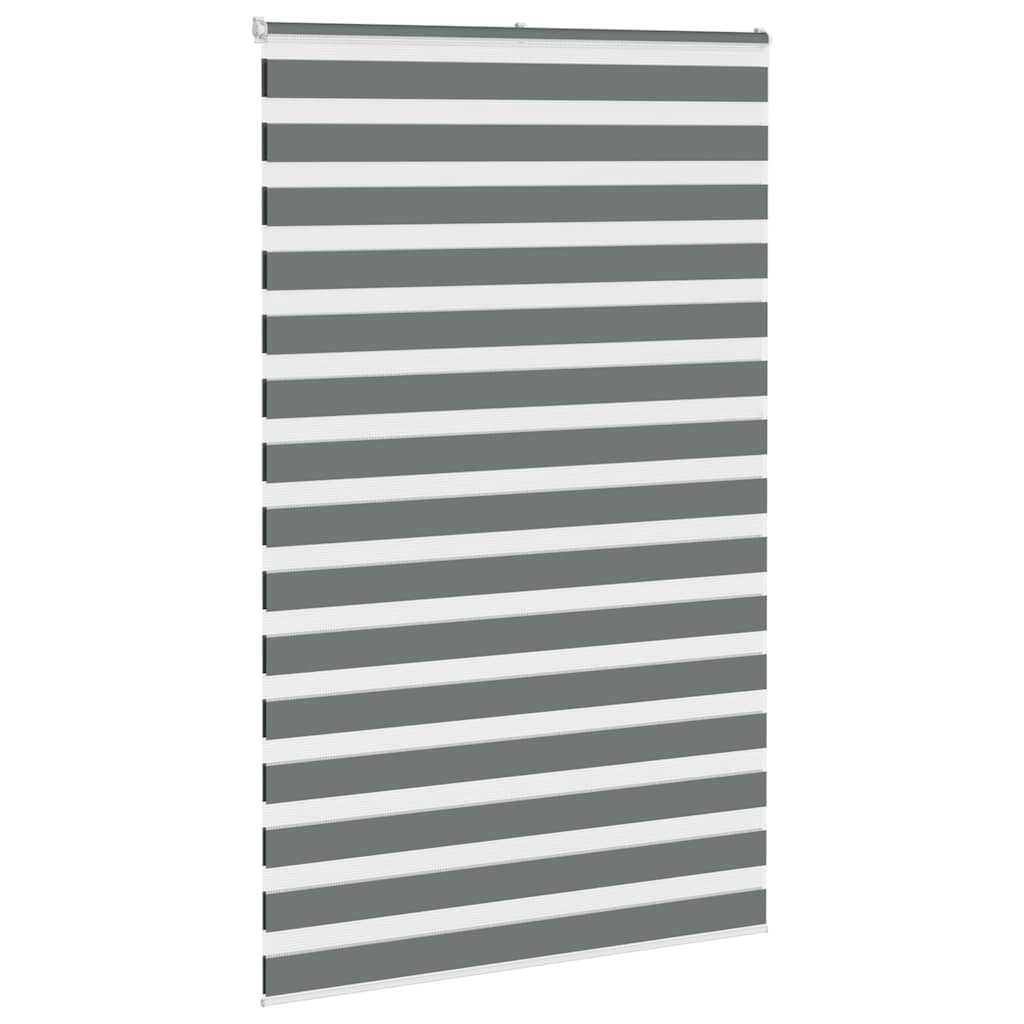 vidaXL Doppelrollo Dunkelgrau 145x230cm Stoffbreite 140,9 cm Polyester