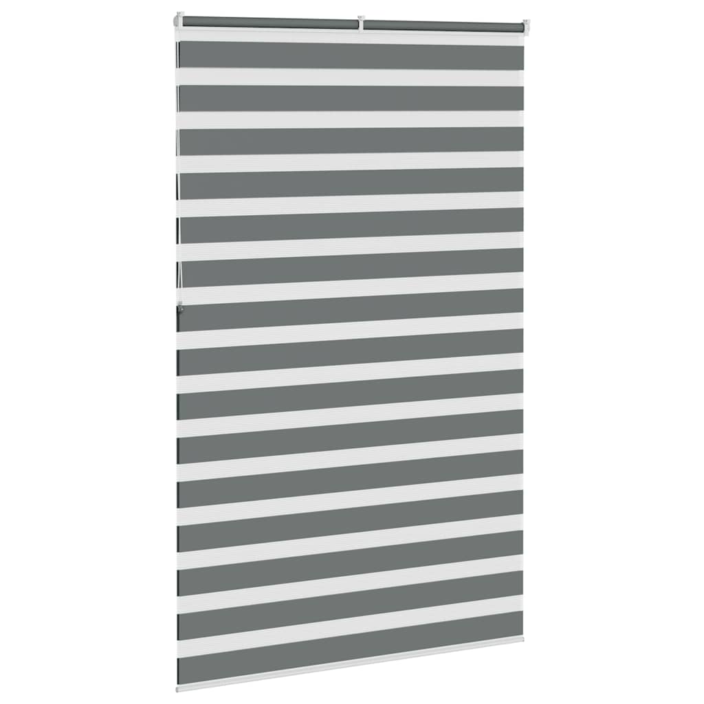 vidaXL Doppelrollo Dunkelgrau 145x230cm Stoffbreite 140,9 cm Polyester