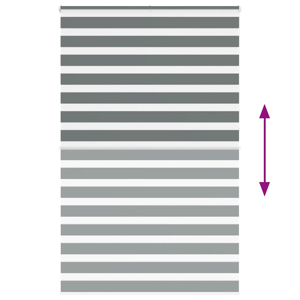 Doppelrollo Dunkelgrau 150x230 cm Stoffbreite 145,9 cm Polyester