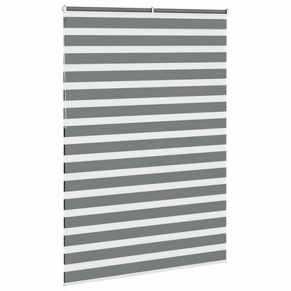 vidaXL Doppelrollo Dunkelgrau 155x230 cm Stoffbreite 150,9 cm Polyester