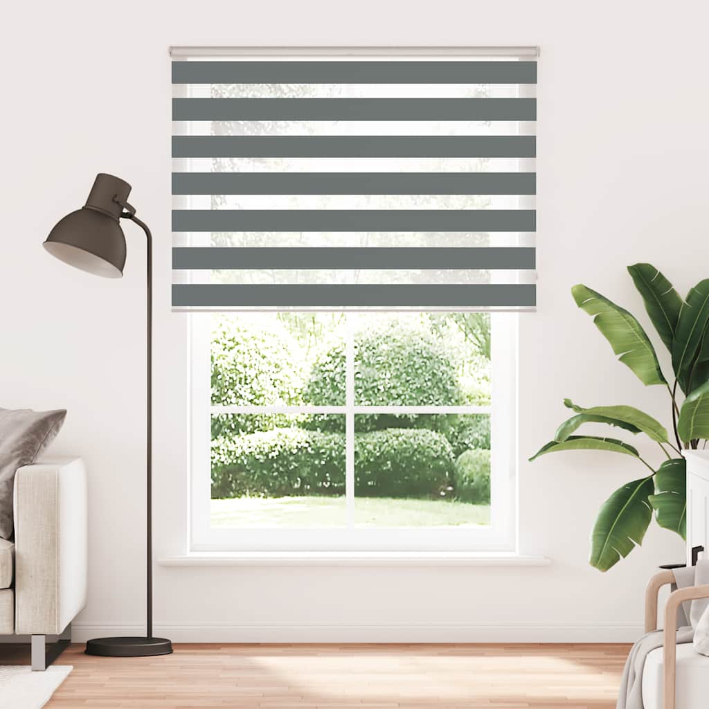 vidaXL Doppelrollo Dunkelgrau 160x230cm Stoffbreite 155,9 cm Polyester