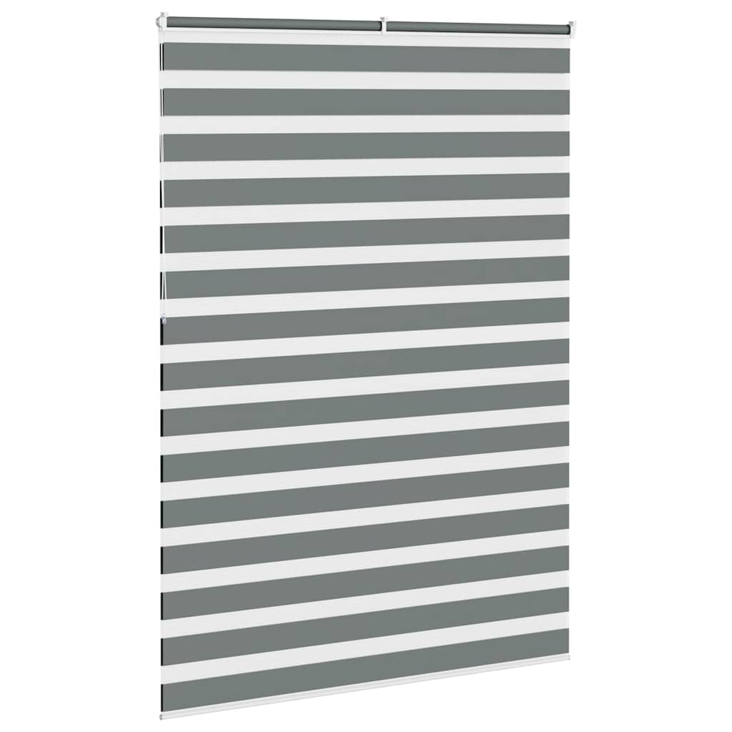 vidaXL Doppelrollo Dunkelgrau 160x230cm Stoffbreite 155,9 cm Polyester