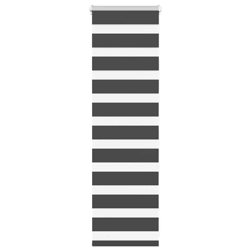 vidaXL Doppelrollo Schwarz 40x100 cm Stoffbreite 35,9 cm Polyester