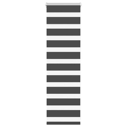 vidaXL Doppelrollo Schwarz 40x100 cm Stoffbreite 35,9 cm Polyester