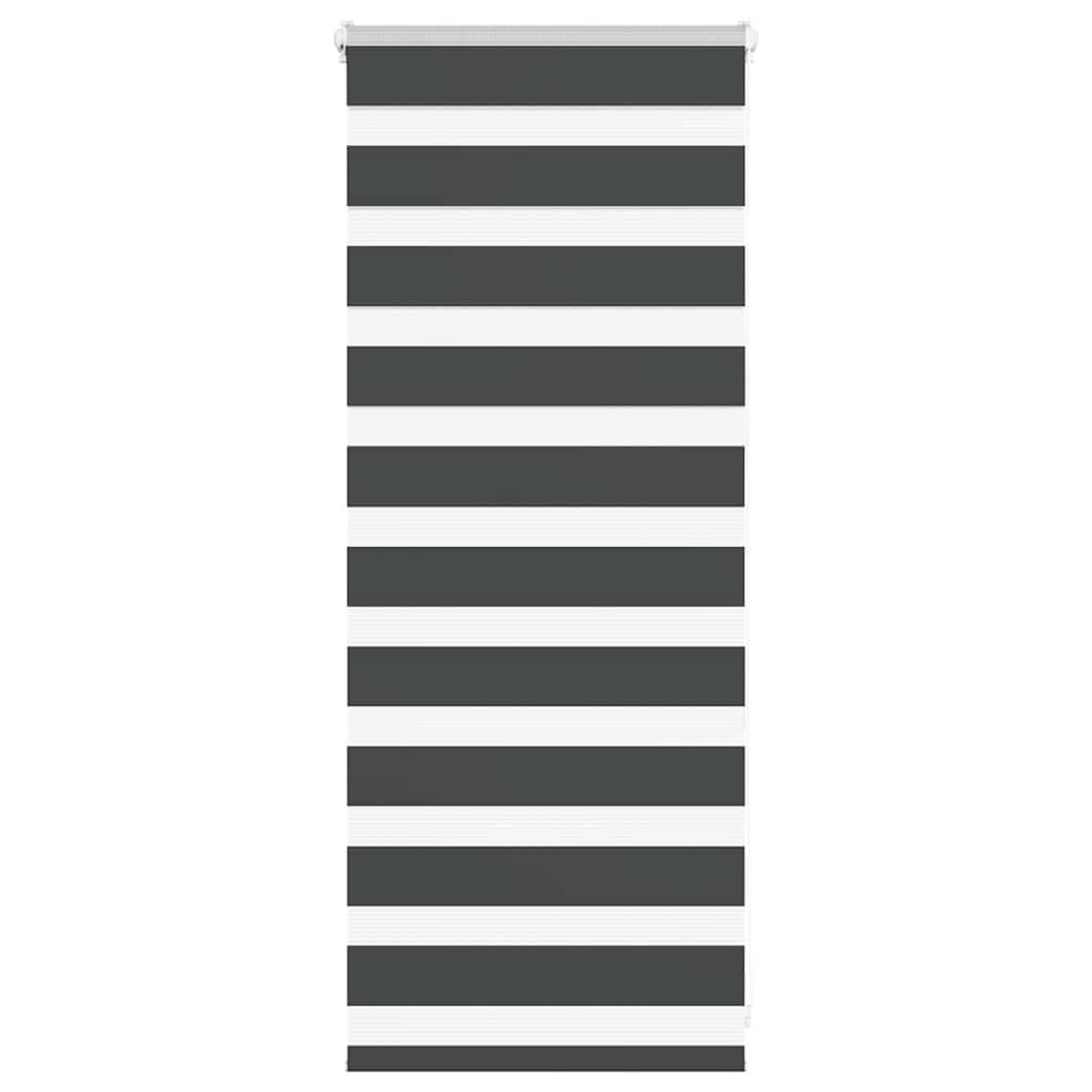 vidaXL Doppelrollo Schwarz 65x100 cm Stoffbreite 60,9 cm Polyester
