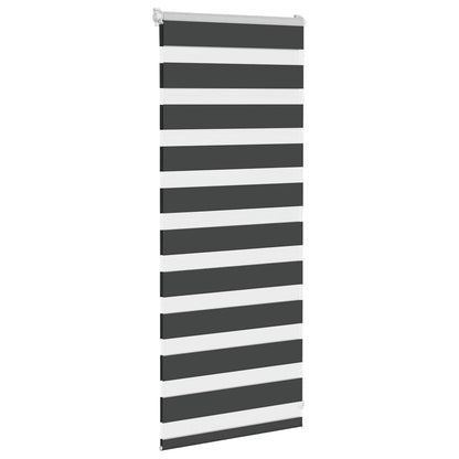 vidaXL Doppelrollo Schwarz 65x100 cm Stoffbreite 60,9 cm Polyester