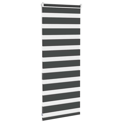 vidaXL Doppelrollo Schwarz 65x100 cm Stoffbreite 60,9 cm Polyester