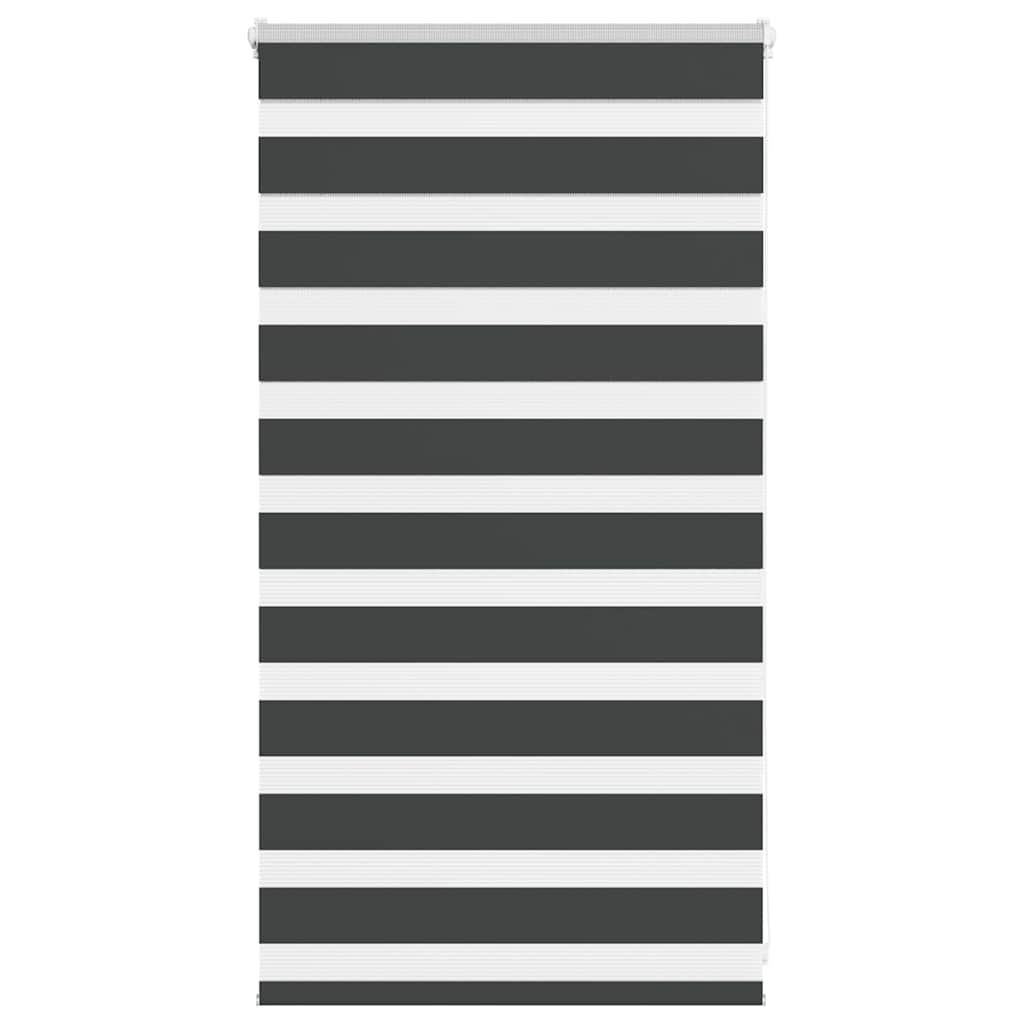 Doppelrollo Schwarz 70x100 cm Stoffbreite 65,9 cm Polyester