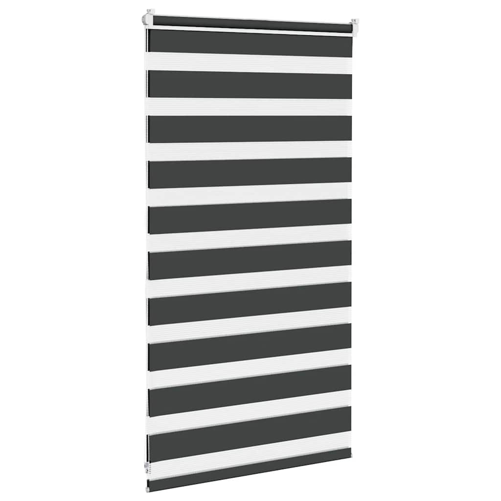 vidaXL Doppelrollo Schwarz 70x100 cm Stoffbreite 65,9 cm Polyester