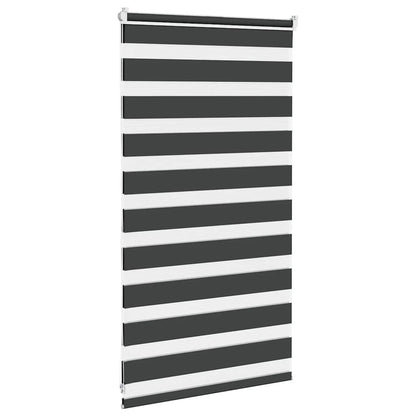 vidaXL Doppelrollo Schwarz 70x100 cm Stoffbreite 65,9 cm Polyester
