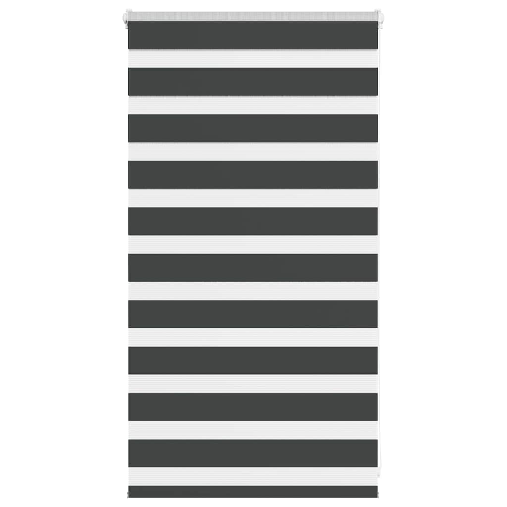 Doppelrollo Schwarz 75x100 cm Stoffbreite 70,9 cm Polyester