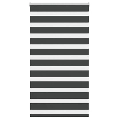 vidaXL Doppelrollo Schwarz 80x100 cm Stoffbreite 75,9 cm Polyester