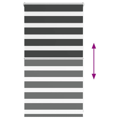 Doppelrollo Schwarz 90x100 cm Stoffbreite 85,9 cm Polyester