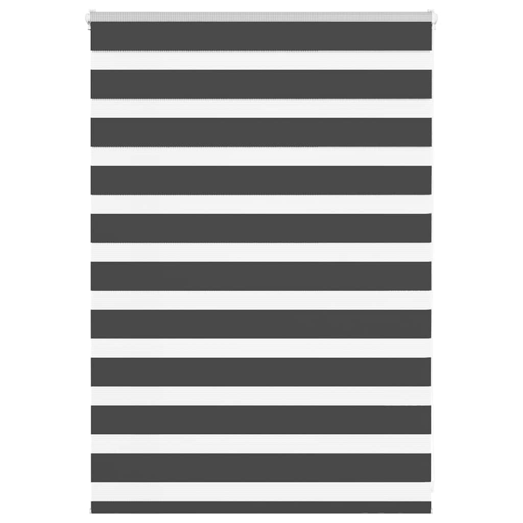 Doppelrollo Schwarz 95x100 cm Stoffbreite 90,9 cm Polyester