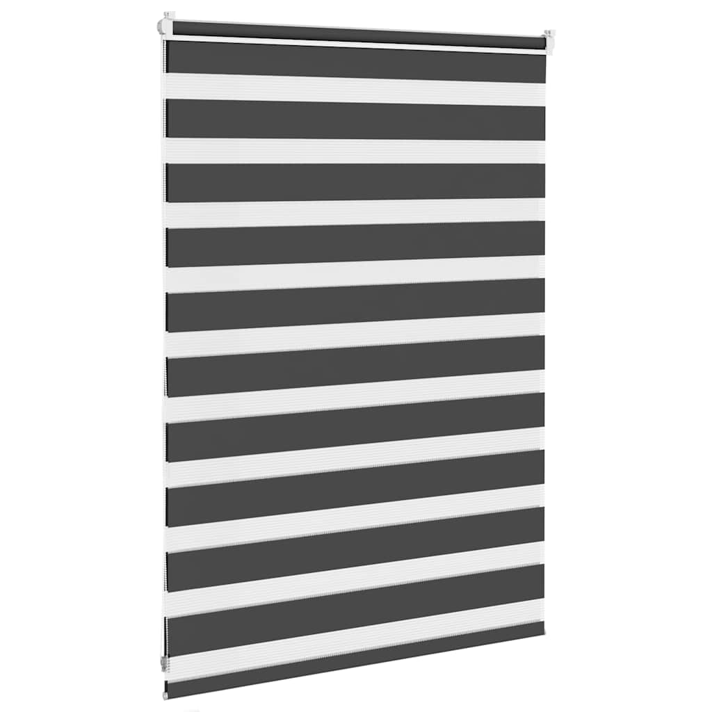 vidaXL Doppelrollo Schwarz 100x100 cm Stoffbreite 95,9 cm Polyester
