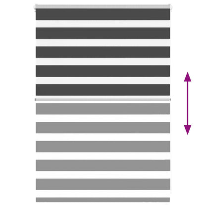 Doppelrollo Schwarz 100x100 cm Stoffbreite 95,9 cm Polyester