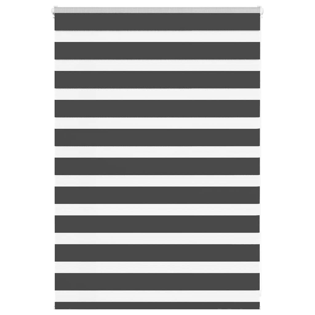 vidaXL Doppelrollo Schwarz 105x100 cm Stoffbreite 100,9 cm Polyester