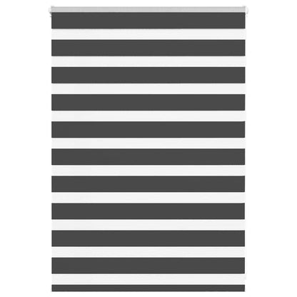 vidaXL Doppelrollo Schwarz 105x100 cm Stoffbreite 100,9 cm Polyester
