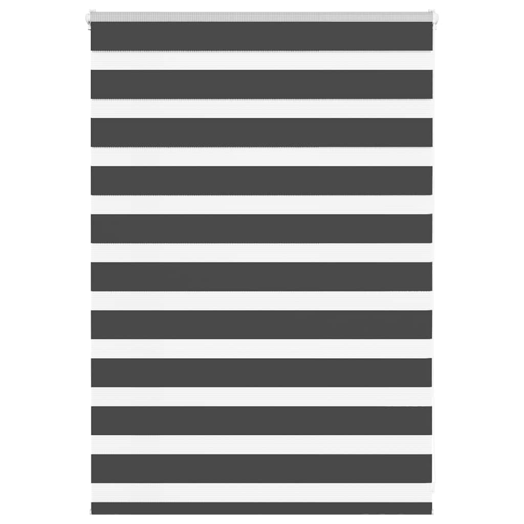 vidaXL Doppelrollo Schwarz 110x100 cm Stoffbreite 105,9 cm Polyester